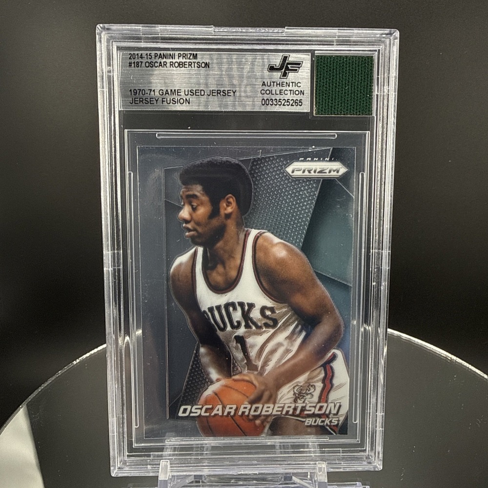 1970 Game Used Jersey Patch 2014 Panini Prizm Oscar Robertson BGS